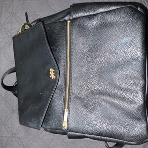 Black Leather Backpack